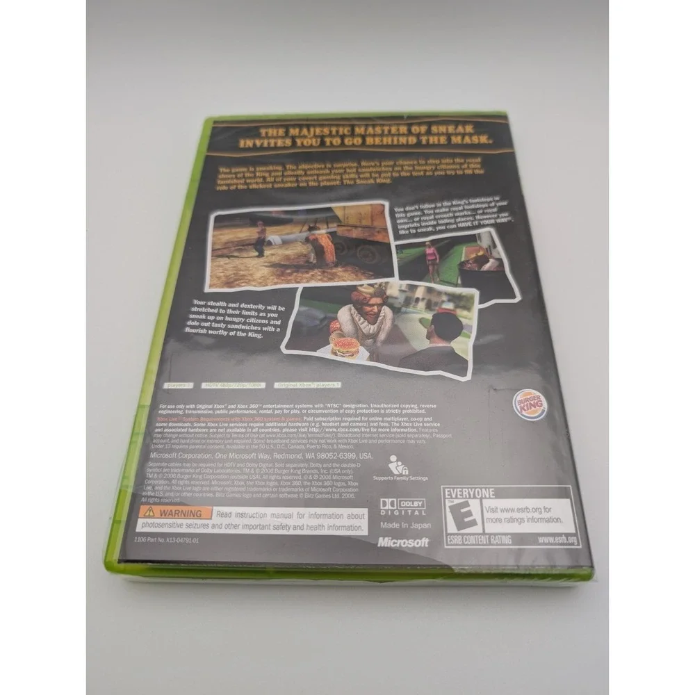 Sneak King (Microsoft Xbox 360, 2006) Brand New Sealed